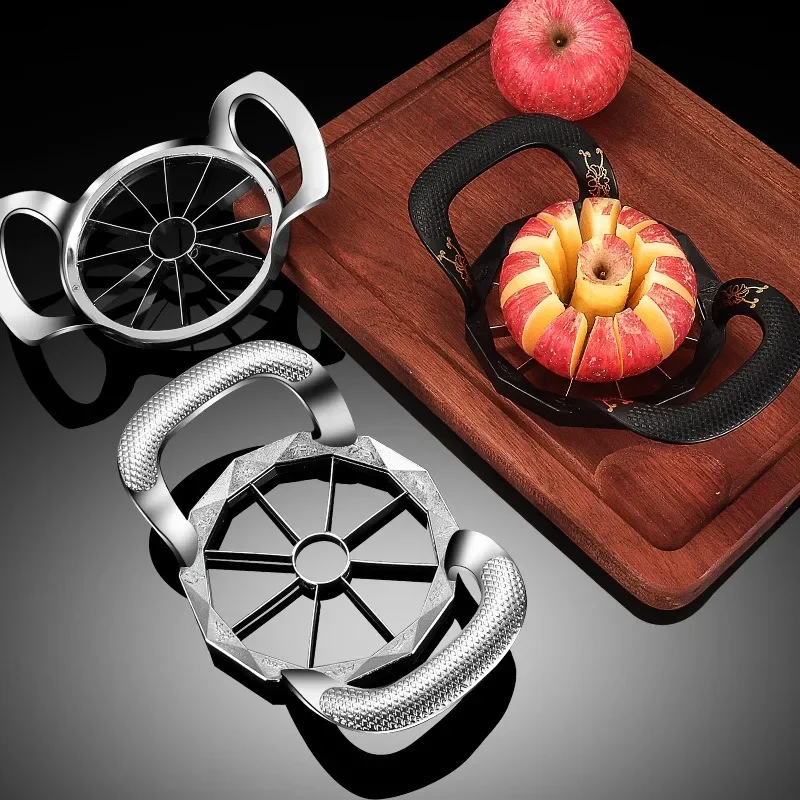 Apple Corer Slicer - Pisau Pemotong Buah Stainless Steel, 8/12