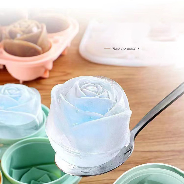 Kitchen Gadgets Ninja - Cetakan es mawar 3D 4 lubang