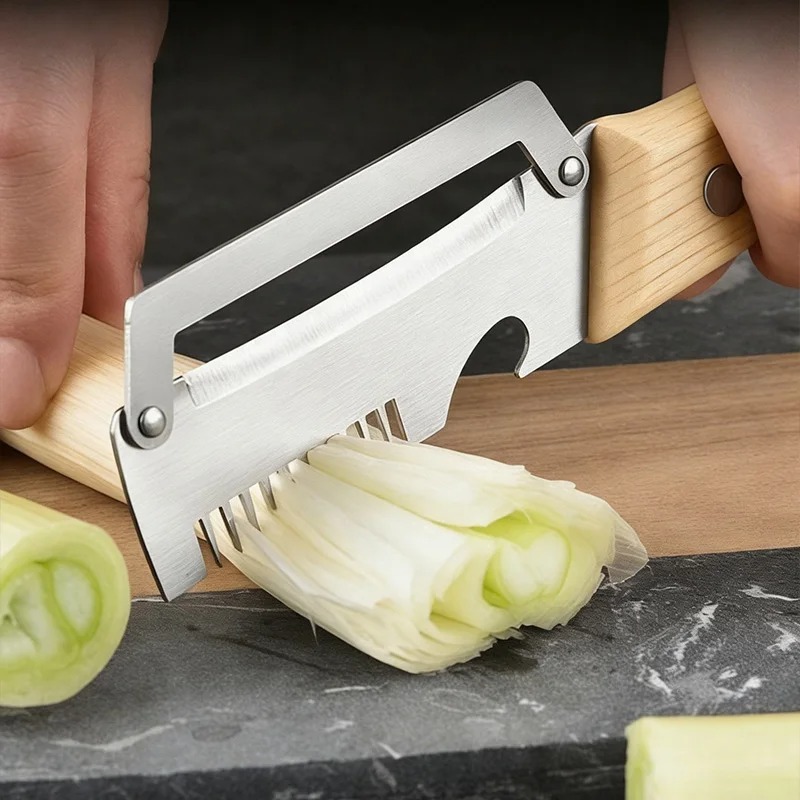 Pengupas Multifungsi Baja Taha - Household Kitchen Gadgets Vegetable Cutter Silk Cutter ulasan dan harga