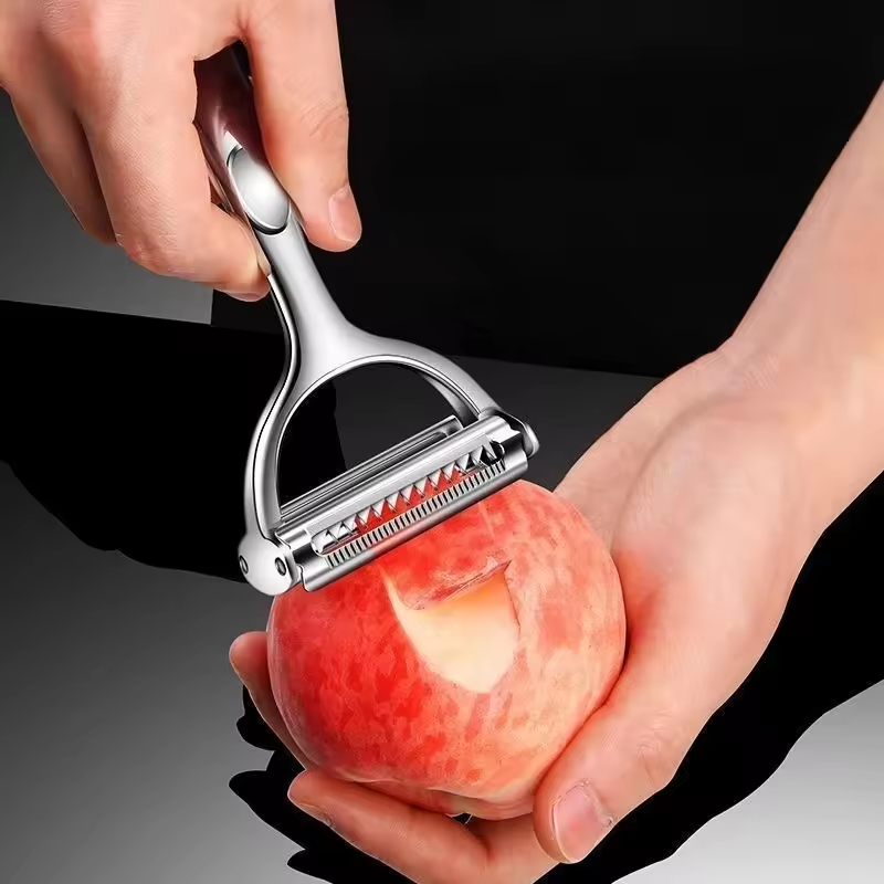 Pengupas Sayuran Stainless Ste - Household Kitchen Gadgets Vegetable Cutter Silk Cutter ulasan dan harga