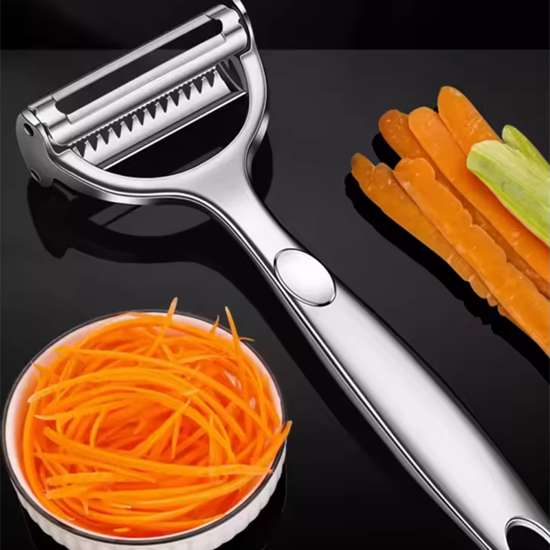 Pengupas Sayuran Stainless Ste - Household Kitchen Gadgets Vegetable Cutter Silk Cutter ulasan dan harga