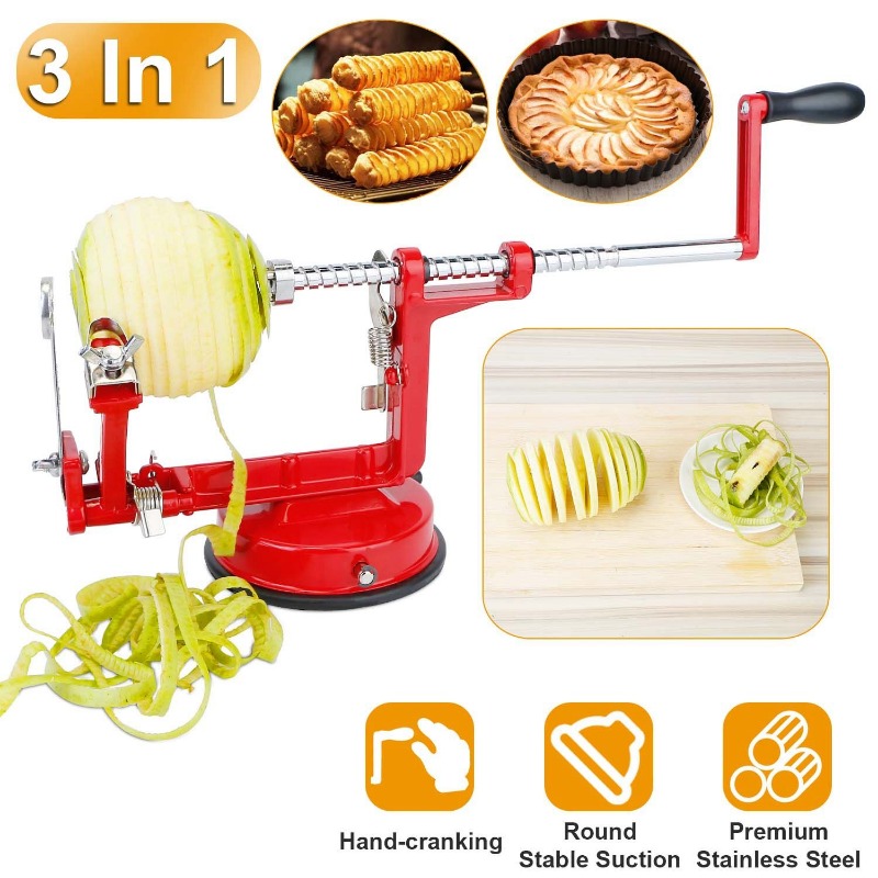 Pengupas Apel Manual 3 in 1, P - Apple Corer Slicer ulasan dan harga