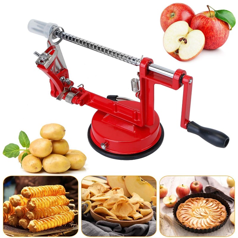 Pengupas Apel Manual 3 in 1, P - Apple Corer Slicer ulasan dan harga