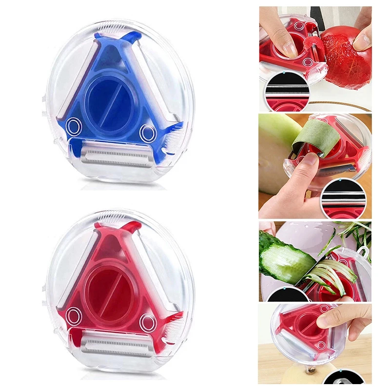 1/3 Buah Set Pengupas Trio Aja - Household Kitchen Gadgets Vegetable Cutter Silk Cutter ulasan dan harga